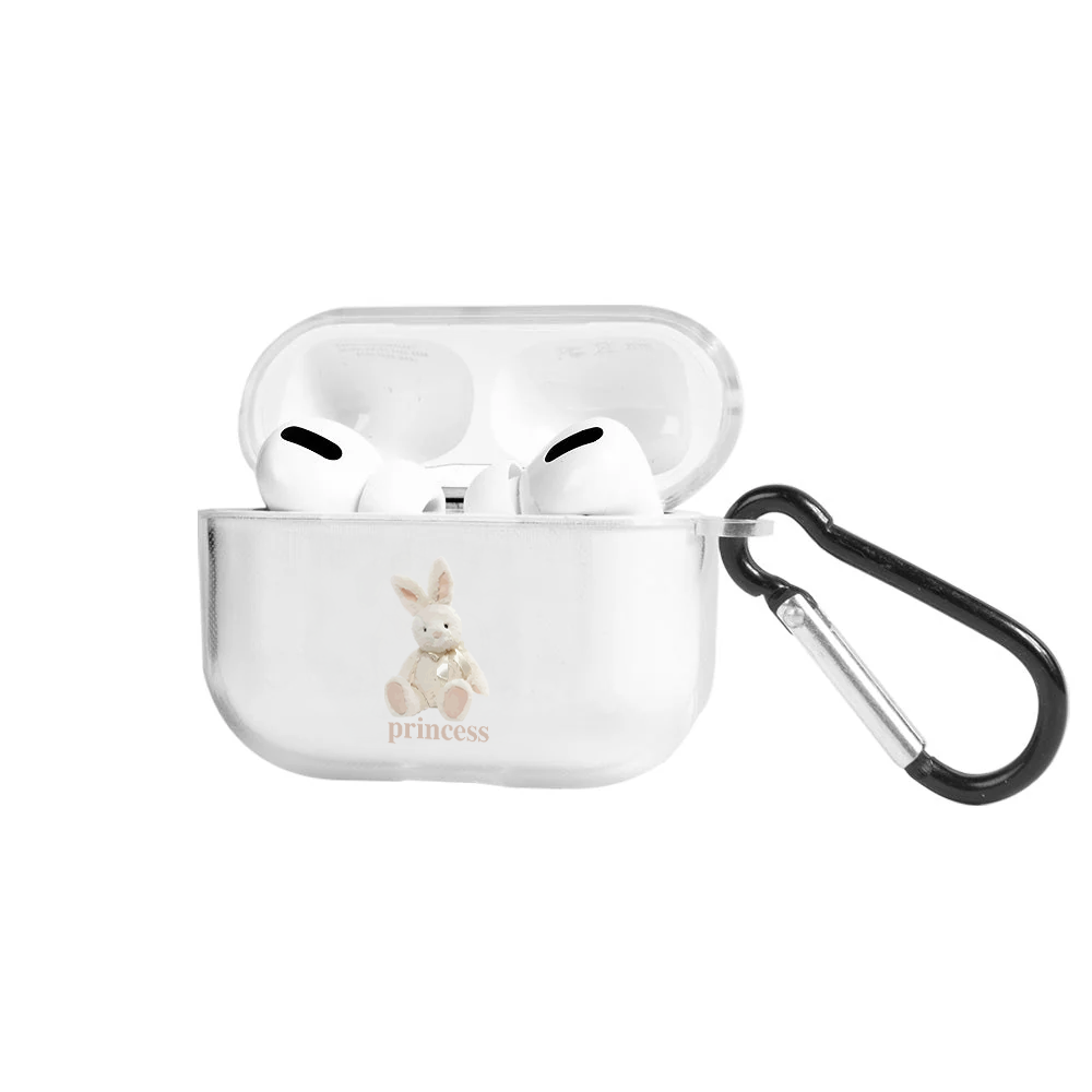 Apple AirPods Pro Princess Rabbit Şeffaf Kılıfı