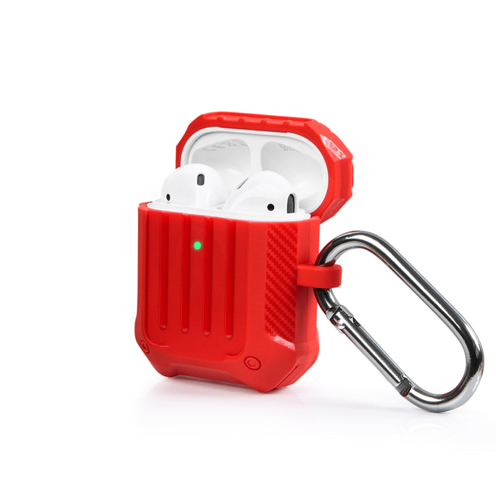 Apple AirPods Carbonfiber Red Kılıfı
