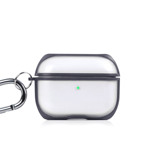 Apple AirPods Pro Dark Gray Line Transparent Kılıfı
