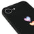 iPhone 17e Üçlü Kalp Telefon Kılıfı - Renkli Silikon - Siyah