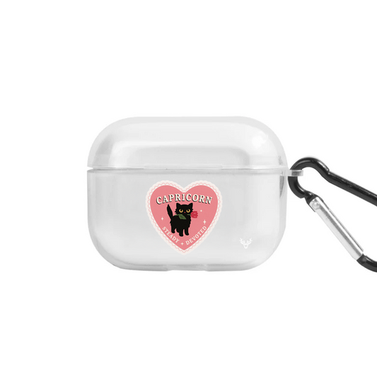 Apple AirPods Pro 3 Burçlar Capricorn Cat Şeffaf Kılıfı
