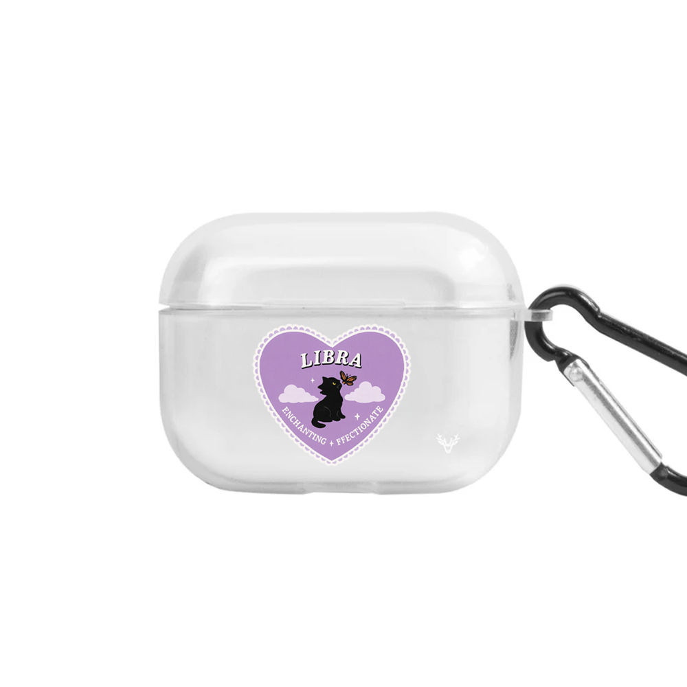 Apple AirPods Pro Burçlar Libra Cat Şeffaf Kılıfı