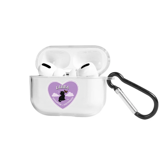 Apple AirPods Pro 3 Burçlar Libra Cat Şeffaf Kılıfı