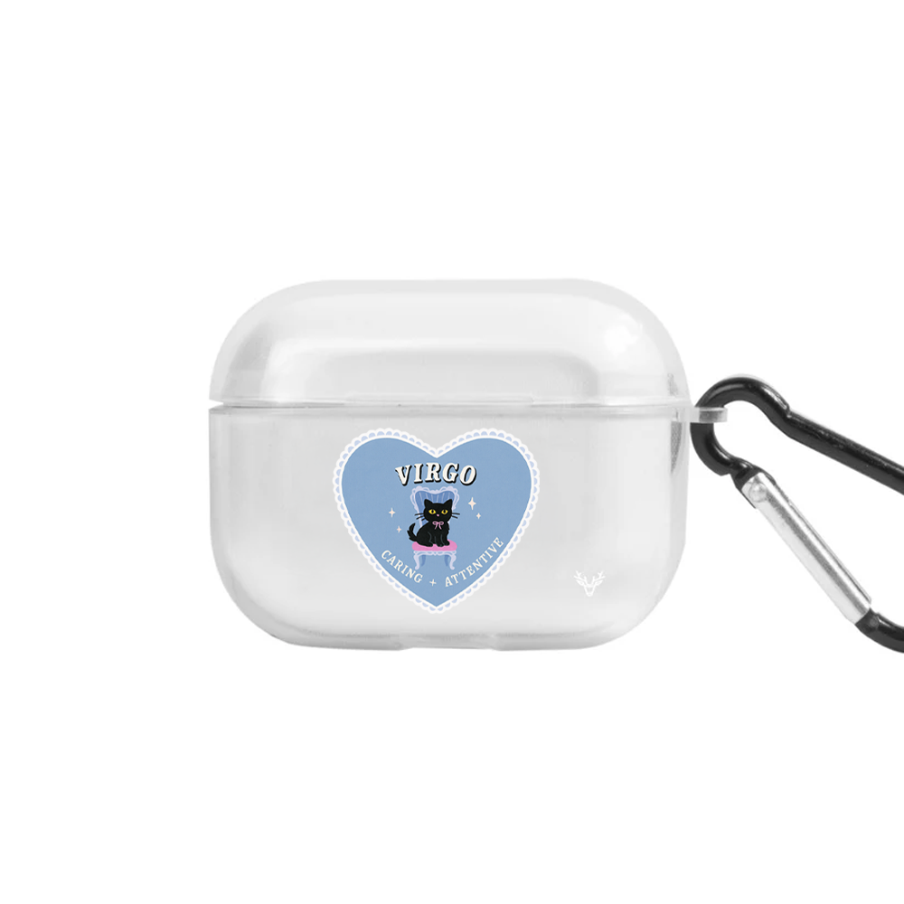 Apple AirPods Pro Burçlar Virgo Cat Şeffaf Kılıf