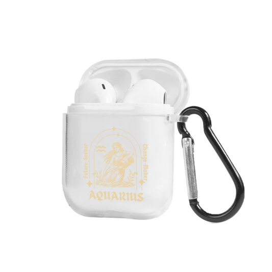 Apple AirPods Burçlar Aquarius Astrology Şeffaf Kılıf