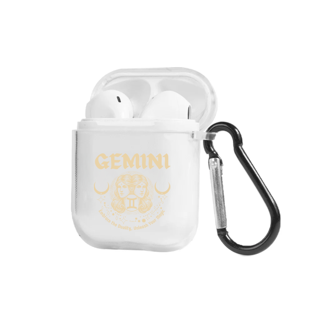 Apple AirPods Burçlar Gemini Astrology Şeffaf Kılıf