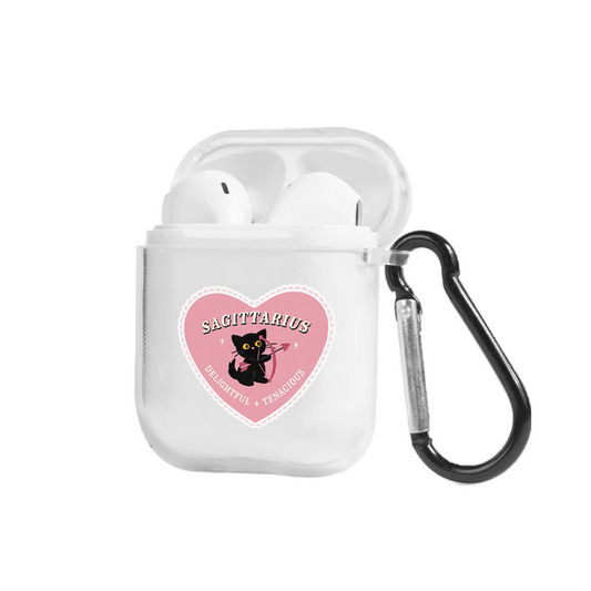 Apple AirPods Burçlar Sagittarius Cat Şeffaf Kılıfı