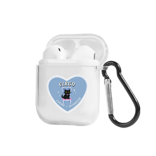 Apple AirPods Burçlar Virgo Cat Şeffaf Kılıf