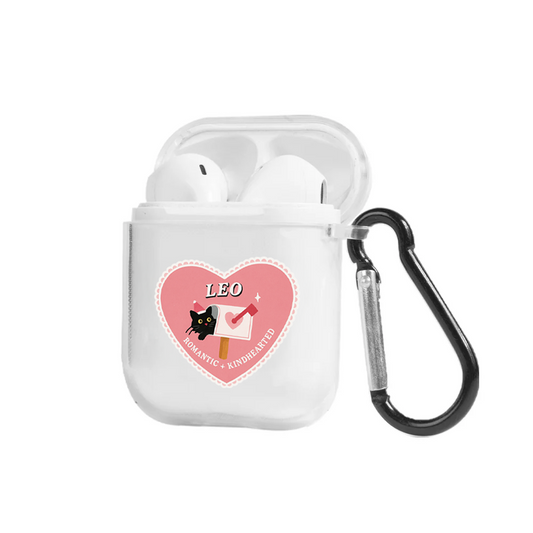 Apple AirPods Burçlar Leo Cat Şeffaf Kılıfı