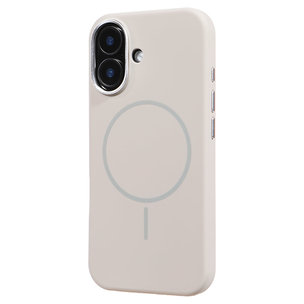 Apple iPhone 17 Style Magsafe Telefon Kılıfı Beyaz