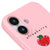 iPhone 17 Strawberry Telefon Kılıfı - Renkli Silikon - Pembe