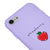 iPhone 7 Strawberry Telefon Kılıfı - Renkli Silikon - Lila