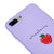 iPhone 7 Plus Strawberry Telefon Kılıfı - Renkli Silikon - Lila