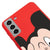 Samsung S21 Plus Cartoon Mouse Telefon Kılıfı - Renkli Silikon - Kırmızı