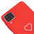 Samsung A12 Heart Telefon Kılıfı - Renkli Silikon - Kırmızı
