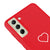 Samsung S21 Heart Telefon Kılıfı - Renkli Silikon - Kırmızı