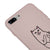 iPhone 7 Plus Edepsiz Kedi Telefon Kılıfı - Renkli Silikon - Pudra