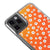 iPhone 11 Pro Papatya Desenli Telefon Kılıfı - Neon - Turuncu