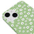 iPhone 13 Mini Papatya Desenli Telefon Kılıfı - Renkli Silikon - Yeşil