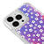 iPhone 15 Pro Papatya Desenli Telefon Kılıfı - Neon - Violet