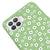 Oppo Reno 4 Lite Papatya Desenli Telefon Kılıfı - Renkli Silikon - Yeşil