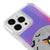 iPhone 15 Pro Dark Cat Telefon Kılıfı - Neon - Violet