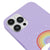 iPhone 12 Pro Max Rainbow Cloud Telefon Kılıfı - Renkli Silikon - Lila