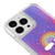 iPhone 15 Pro Rainbow Cloud Telefon Kılıfı - Neon - Violet