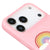 iPhone 17 Pro Rainbow Cloud Telefon Kılıfı - Renkli Silikon - Pembe