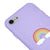 iPhone 7 Rainbow Cloud Telefon Kılıfı - Renkli Silikon - Lila