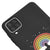 Samsung A12 Rainbow Cloud Telefon Kılıfı - Renkli Silikon - Siyah