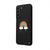 Samsung S22 Plus Rainbow Cloud Telefon Kılıfı - Renkli Silikon - Siyah