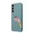 Samsung S23 Plus Cup Flowers Telefon Kılıfı - Renkli Silikon - Haki