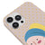 iPhone 12 Pro Max İnci Küpeli Kız Telefon Kılıfı - Renkli Silikon - Pudra