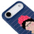 iPhone Air Frida Kahlo Portre Telefon Kılıfı - Renkli Silikon - Lacivert
