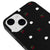 iPhone 15 Daisy Cherry Telefon Kılıfı - Renkli Silikon - Siyah