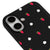 iPhone 16 Daisy Strawberry Telefon Kılıfı - Renkli Silikon - Siyah