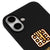 iPhone 16 Plus Waffle Hashtag Telefon Kılıfı - Renkli Silikon - Siyah