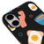 iPhone 16 Plus Sandwich Egg Telefon Kılıfı - Renkli Silikon - Siyah