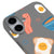 iPhone 17 Sandwich Egg Telefon Kılıfı - Renkli Silikon - Gri