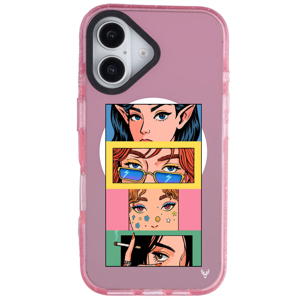 MagsafeliArtycaseSimliPembe