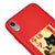 iPhone XR Black Cat Smile Telefon Kılıfı - Renkli Silikon - Kırmızı