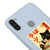 Samsung M11 Black Cat Smile Telefon Kılıfı - Renkli Silikon - Mavi
