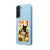 Samsung S22 Plus Black Cat Smile Telefon Kılıfı - Renkli Silikon - Mavi