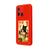 Xiaomi Redmi 12C Black Cat Smile Telefon Kılıfı - Renkli Silikon - Kırmızı