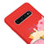 Samsung S10 Cat Sleeping Telefon Kılıfı - Renkli Silikon - Kırmızı