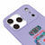 iPhone 17 Pro Max Good Luck Happiness Telefon Kılıfı - Renkli Silikon - Lila