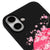iPhone 16 Plus Sakura Sunset Telefon Kılıfı - Renkli Silikon - Siyah
