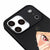 iPhone 17 Pro Slant Eyes Telefon Kılıfı - Renkli Silikon - Siyah