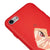 iPhone 8 Slant Eyes Telefon Kılıfı - Renkli Silikon - Kırmızı